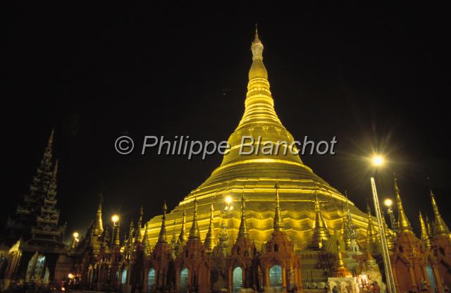 birmanie 30.JPG - Pagode Schwedagon de nuitRangoon (Yangon)Birmanie (Myanmar)